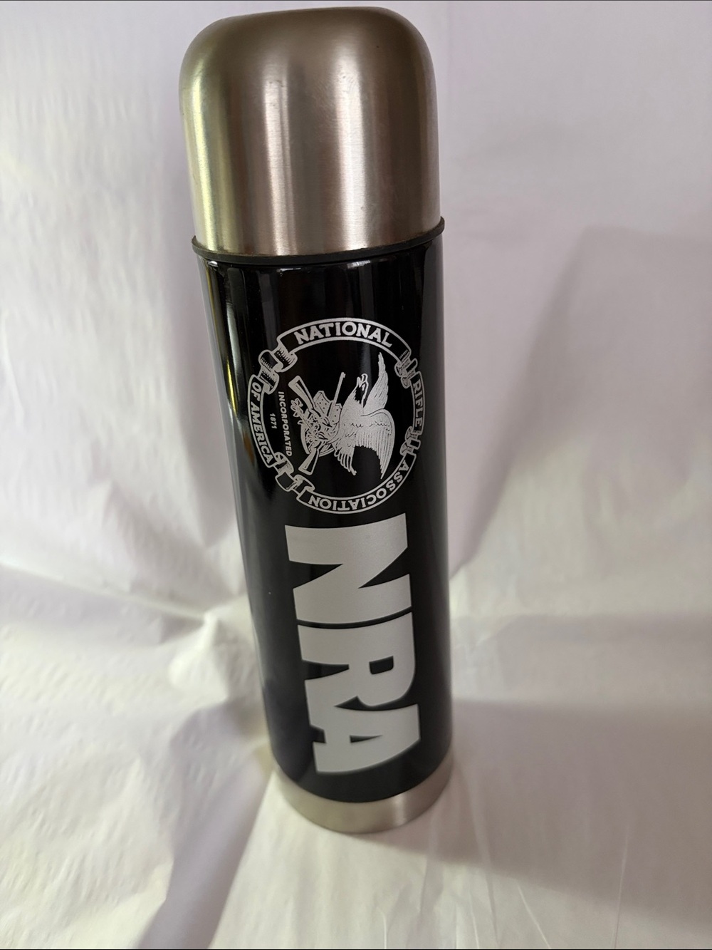 NRA Stainless Steel Vacuum Thermos New